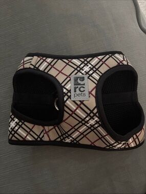 RC Pets Plaid Dog Harness in Tan, Red and Black Medium: 17 to 18.5 inches"